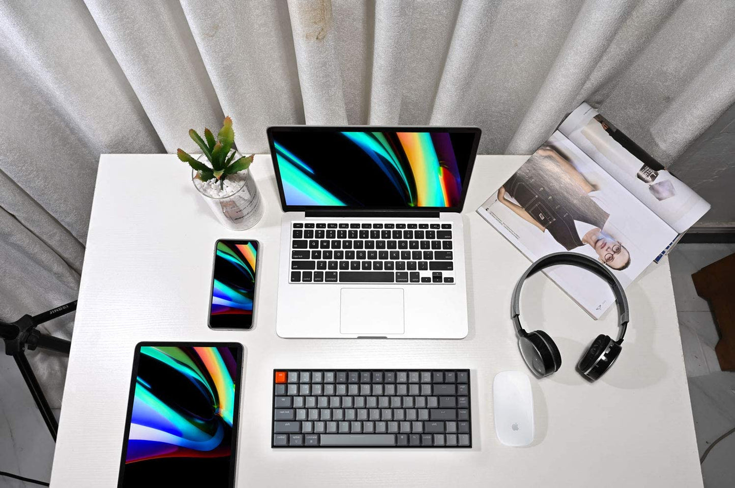 K2 75% Layout RGB Bluetooth Wireless Mechanical Keyboard with Super Brown Switch/Anti Ghosting/N-Key Rollover, Compact 84 Keys USB Wired Gaming Keyboard for Mac Windows-Version 2